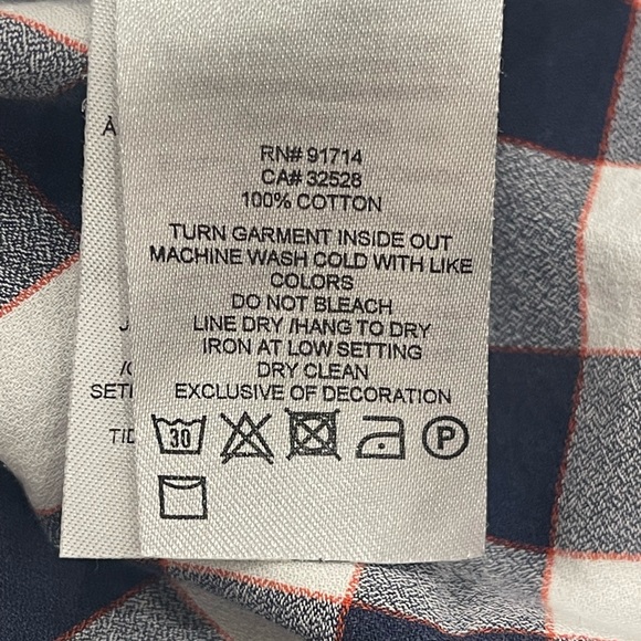 Armani Exchange A|X Plaid Button-Down Shirt | 100% Cotton | Size Large - Picture 4 of 4